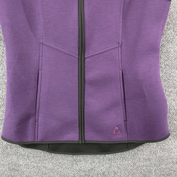 Gerry Women's Hooded Zip Up Vest Purple Small Sleeveless Pocket Polyester Blend - Picture 4 of 14